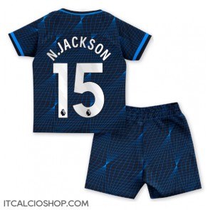 Chelsea Nicolas Jackson #15 Seconda Maglia Bambino 2023-24 Manica Corta (+ Pantaloni corti)